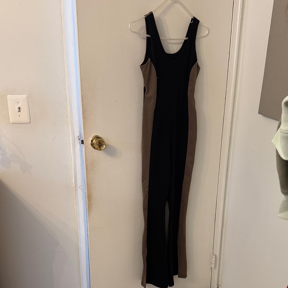 Sincerely Jules Black and Tan Jumpsuit